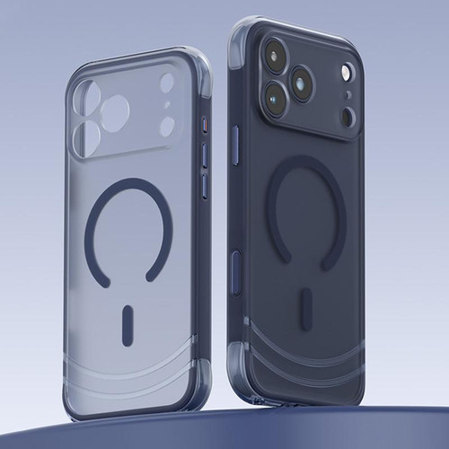 iPhone 18 Pro QN2 Skin-Friendly AirBag Magnetic Shockproof Phone Case - Dark Blue