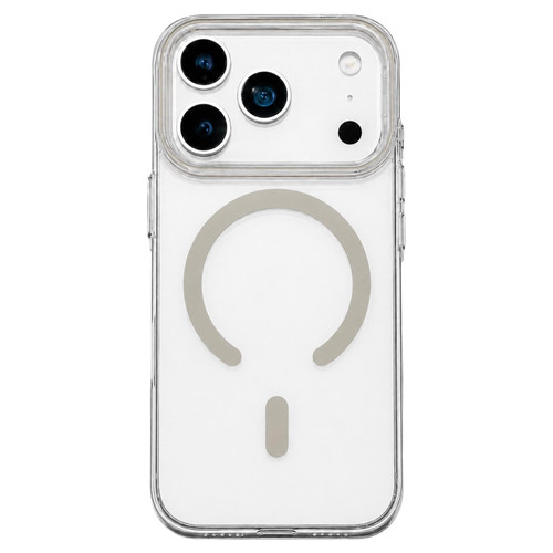 iPhone 18 Pro Question Mark Clear PC Magnetic Phone Case - Desert Gold