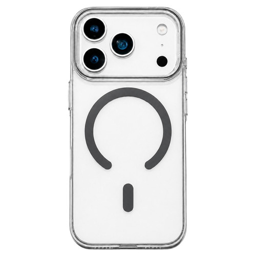 iPhone 18 Pro Question Mark Clear PC Magnetic Phone Case - Space Gray