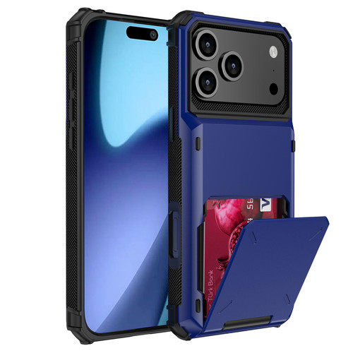 iPhone 18 Pro Scratch-Resistant Shockproof Heavy Duty Rugged Armor Phone Case - Blue