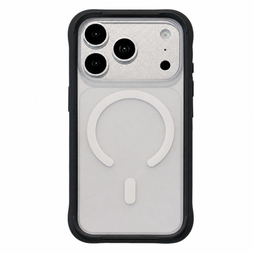 iPhone 18 Pro Silicone Frame Bumper Magnetic Frosted Back Panel Phone Case - Black