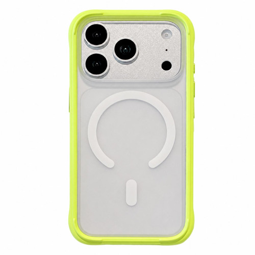 iPhone 18 Pro Silicone Frame Bumper Magnetic Frosted Back Panel Phone Case - Green