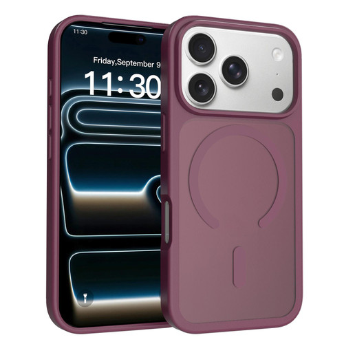 iPhone 18 Pro Skin Feel TPU Hybrid PC MagSafe Phone Case - Cherry Red
