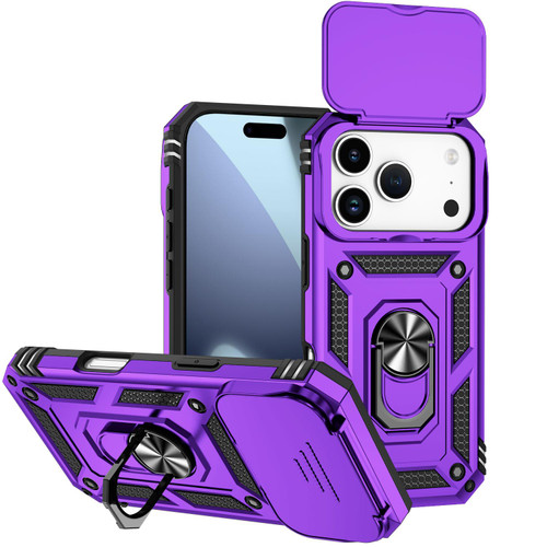 iPhone 18 Pro Sliding Camshield Holder Phone Case - Purple