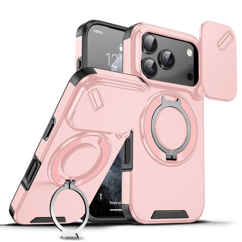 iPhone 18 Pro Sliding Camshield Ring Holder Phone Case - Pink