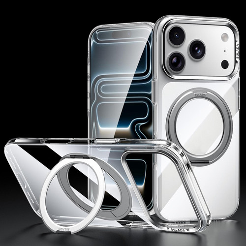 iPhone 18 Pro SULADA 360 Degree Rotation Magnetic Holder Clear PC Phone Case - Transparent