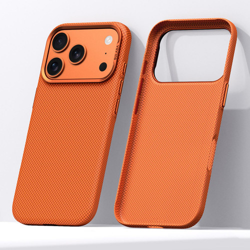 iPhone 18 Pro SULADA Kevlar Grid Patterned Skin Feel Phone Case - Orange