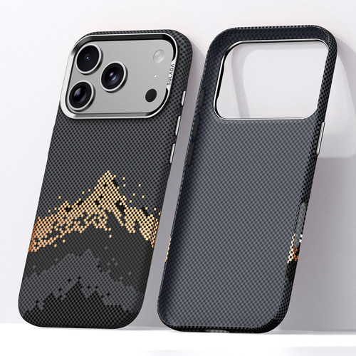 iPhone 18 Pro SULADA Kevlar Pixel Grid Texture Skin Feel Phone Case - Black