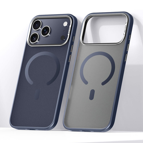 iPhone 18 Pro SULADA Light Sand MagSafe Magnetic PC Hybrid TPU Phone Case - Dark Blue