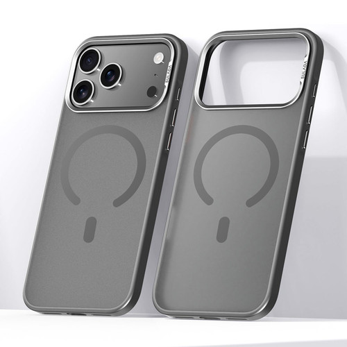 iPhone 18 Pro SULADA Light Sand MagSafe Magnetic PC Hybrid TPU Phone Case - Grey