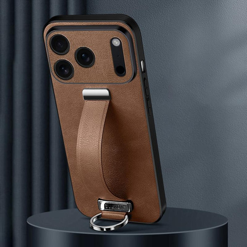 iPhone 18 Pro SULADA PC Hybrid Leather Texture Skin Feel Precise Hole Phone Case - Brown