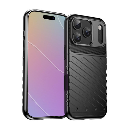 iPhone 18 Pro Thunderbolt Shockproof Soft TPU Phone Case - Black