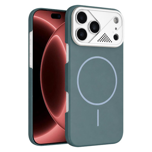 iPhone 18 Pro Ultra-thin Gold Armor PC Magnetic Phone Case - Surge Blue