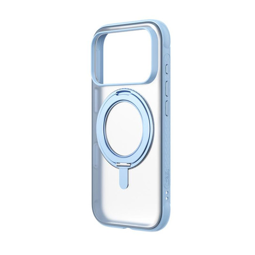 iPhone 18 Pro ZGA Feitian 360 Rotation Holder Magsafe PC Hybrid TPU Phone Case - Light Blue