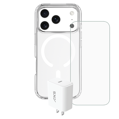 Axs - Ultra Clear Magsafe Essential Bundle for Apple iPhone 17 Pro Max / 18 Pro Max - Clear