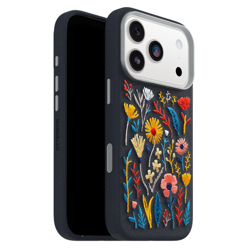 Otterbox - Symmetry Cactus Leather Embroidery Magsafe Case for Apple iPhone 17 Pro / 18 Pro - Enchanted Garden