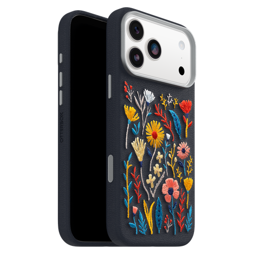 Otterbox - Symmetry Cactus Leather Embroidery Magsafe Case for Apple iPhone 17 Pro Max / 18 Pro Max - Enchanted Garden