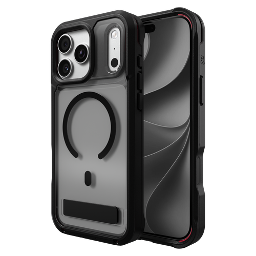 Zagg - Rainier Snap Magsafe Case with Kickstand for Apple iPhone 18 Pro Max / 17 Pro Max - Smoke Black