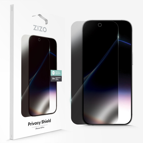 ZIZO Privacy Lightning Shield iPhone 18 Pro Privacy Tempered Glass Screen Protector - Privacy