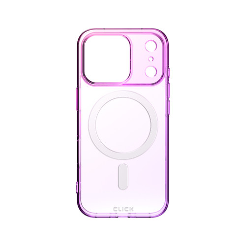 CLICK Clear Ombre MagSafe Series iPhone 18 Pro / 17 Pro Case - Pink Purple