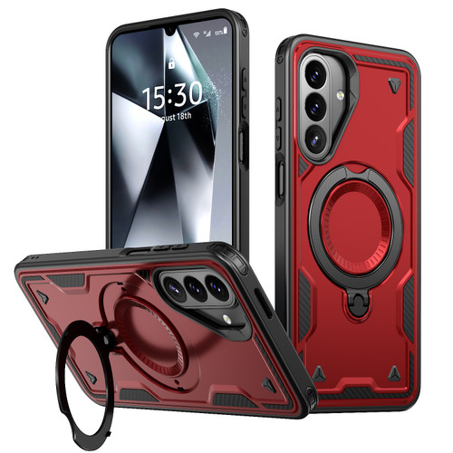 EDGE Mag Duo Case with Magnetic Kickstand Ring for Samsung Galaxy A27 5G - Red