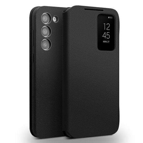 QIALINO - Galaxy S23+ 5G Magnetic Genuine Leather Phone Case - Black