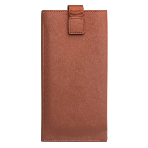 QIALINO - iPhone 11 Pro Nappa Texture Top-grain Leather Horizontal Flip Wallet Case with Card Slots - Brown