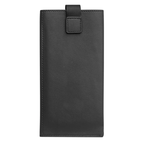 QIALINO - iPhone 11 Pro Max Nappa Texture Top-grain Leather Horizontal Flip Wallet Case with Card Slots - Black