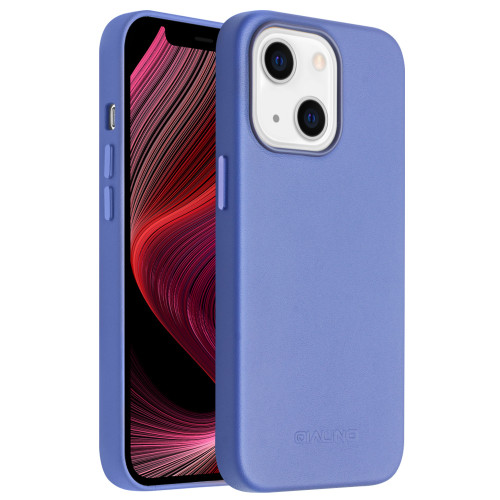 QIALINO - iPhone 13 mini Nappa Cowhide MagSafe Magnetic Protective Case - Blue