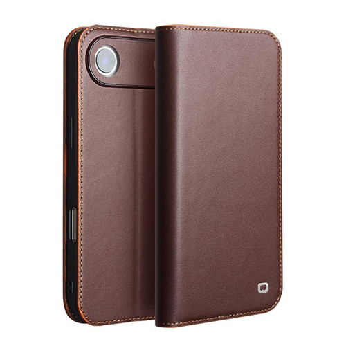 QIALINO - iPhone Air Classic Gen2 Genuine Leather Phone Case - Brown