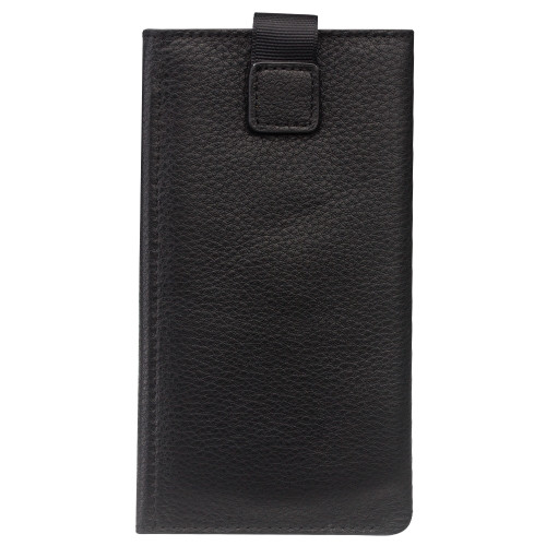 QIALINO - iPhone XS Max Nappa Texture Top-grain Leather Horizontal Flip Wallet Case with Card Slots - Black