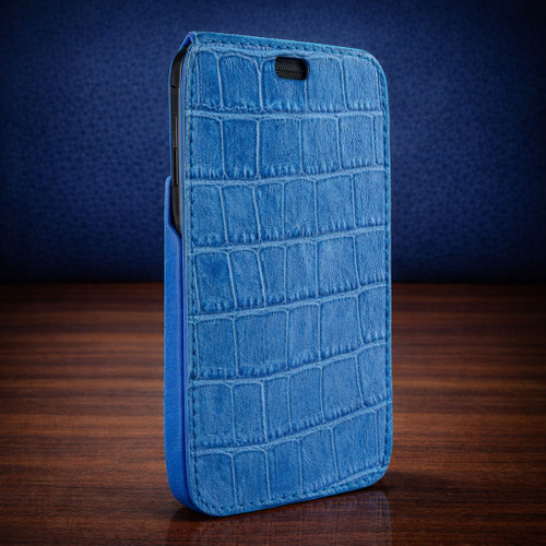 Piel Frama 815 Blue Crocodile iMagnum Leather Case for Apple iPhone Xr