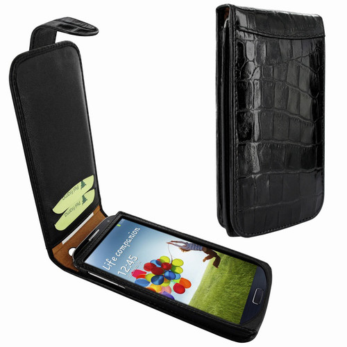 Piel Frama 620 Black Crocodile Magnetic Leather Case for Samsung Galaxy S4
