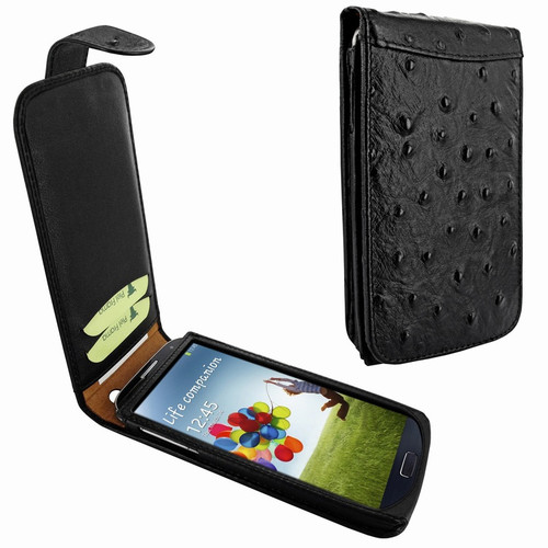 Piel Frama 620 Black Ostrich Magnetic Leather Case for Samsung Galaxy S4