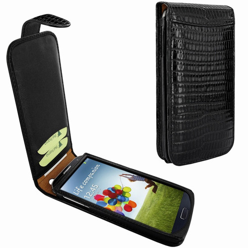 Piel Frama 620 Black Lizard Magnetic Leather Case for Samsung Galaxy S4