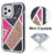 MyBat TUFF Kleer Hybrid Case for Apple iPhone 12 Pro Max (6.7) - Electroplated Black / Transparent Clear Mini Crystals & Glitter