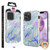 MyBat TUFF Kleer Hybrid Case for Apple iPhone 12 Pro Max (6.7) - Blue Marbling / Electroplating Silver