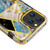 MyBat TUFF Kleer Hybrid Case for Apple iPhone 12 Pro Max (6.7) - Electroplated Blue Marble / Electroplating Gold