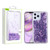 Airium Quicksand Glitter Hybrid Protector Case for Apple iPhone 12 Pro Max (6.7) - Hearts & Purple