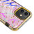 MyBat TUFF Kleer Hybrid Case for Apple iPhone 12 mini (5.4) - Pink Marbling / Electroplating Gold