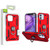 Airium Anti-Drop Hybrid Protector Case (with Ring Stand) for Apple iPhone 12 mini (5.4) - Red / Black