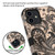 MyBat TUFF Hybrid Protector Cover [Military-Grade Certified] for Apple iPhone 12 mini (5.4) - Phoenix Flower (2D Rose Gold) / Black