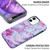 MyBat Fuse Hybrid Protector Cover for Apple iPhone 12 mini (5.4) - Electroplated Purple Marbling / Iron Gray
