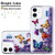 Airium Glitter Hybrid Protector Case for Apple iPhone 12 mini (5.4) - Butterfly Dancing & Purple Quicksand (Hearts)