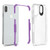 Airium Bumper Sturdy Candy Skin Cover for Apple iPhone XS Max - Transparent Clear / Purple