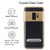 Airium Hybrid Protector Cover (with Magnetic Metal Stand) for Samsung Galaxy S9 - Gold / Transparent Clear
