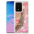 Airium Quicksand Glitter Hybrid Protector Cover for Samsung Galaxy S20 Ultra (6.9) - Eiffel Tower & Pink Hearts