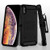 Asmyna Kinetic Hybrid Protector Cover Combo (with Black Holster) for Apple iPhone XS Max - Black / Black