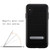 Asmyna Hybrid Protector Cover (with Magnetic Metal Stand) for Apple iPhone XS Max - Black Brushed & Carbon Fiber Accent / Black