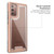 MyBat Pro Lux Series Hybrid Case for Samsung Galaxy Note 20 - Rose Gold / Transparent Clear